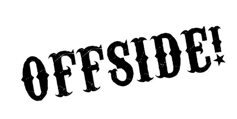 Offside rubber stamp. Grunge design with dust scratches. Effects can be easily removed for a clean, crisp look. Color is easily changed.