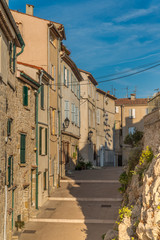 Fototapeta na wymiar Provence, France style buildings in Antibes, France