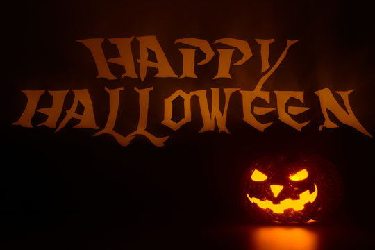 Creepy pumpkin lantern for Halloween