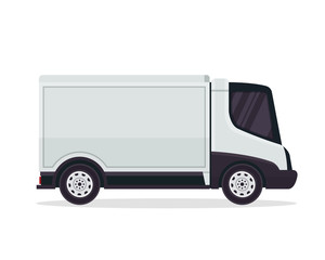 Modern Commercial Delivery Vehicle Illustration Logo