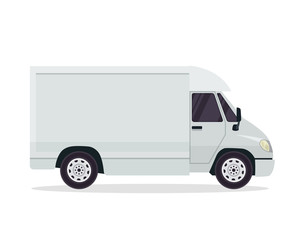 Modern Commercial Delivery Vehicle Illustration Logo