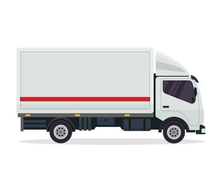 recommend clip art: Modern Commercial Delivery Vehicle Illustration Logo