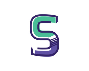 Modern S Alphabet Symbol Suitable For Technology Logo, Infographics, Print, Digital, Logo, Icon, Apps, T-Shirts and Other Marketing Material Purpose.