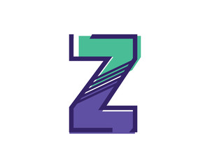 Fototapeta premium Modern Z Alphabet Symbol Suitable For Technology Logo, Infographics, Print, Digital, Logo, Icon, Apps, T-Shirts and Other Marketing Material Purpose.
