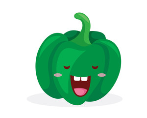 Healthy Happy Organic Vegetable Character Illustration - Cabbage
