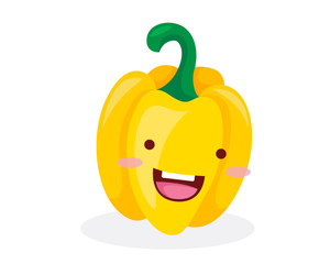 Healthy Happy Organic Vegetable Character Illustration - Cabbage