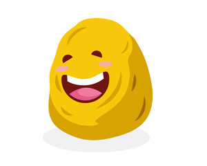 Healthy Happy Organic Vegetable Character Illustration - Potato