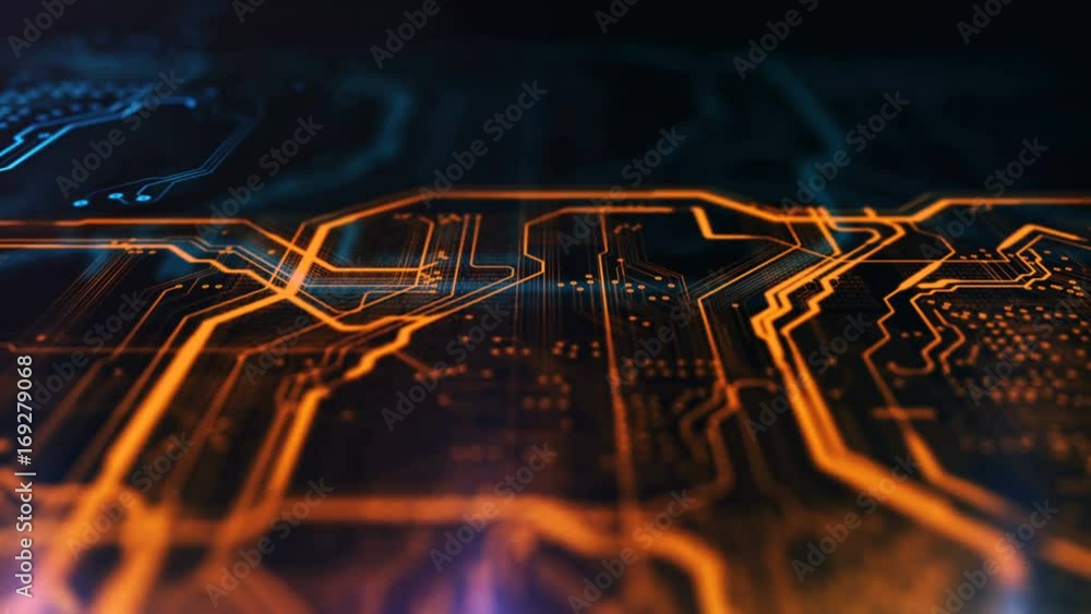 Fototapete technology background/technology background of the abstract computer motherboard, can be used in the