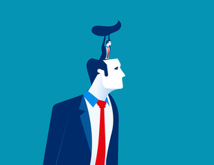 Business head. Someone in my head. Concept business vector illustration.