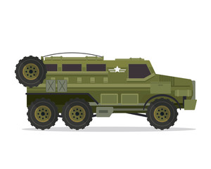 Obraz premium Modern Military Vehicle Illustration, Suitable For Game Asset, Icon, Infographic, and Other Military Graphic Purpose