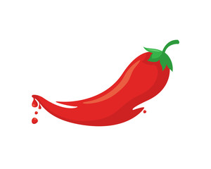 Modern Organic Spicy Chili Logo Illustration