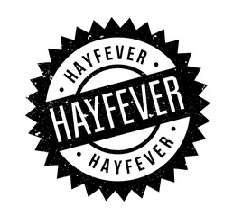 Hayfever rubber stamp. Grunge design with dust scratches. Effects can be easily removed for a clean, crisp look. Color is easily changed.