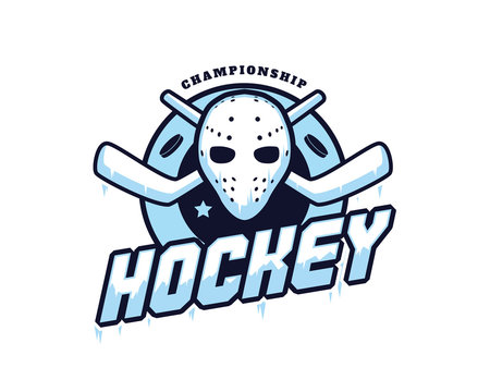 Modern Professional Isolated Sports Badge Logo - Ice Hockey Championship