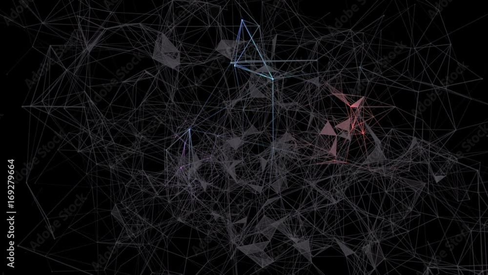 Poster big data solution.abstract plexus background for different events and projects.seamless loop.