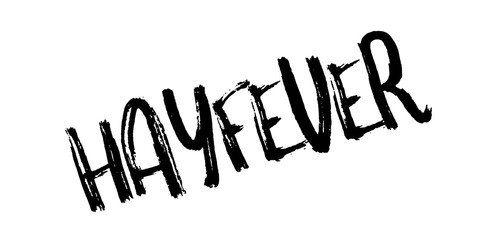 Hayfever rubber stamp. Grunge design with dust scratches. Effects can be easily removed for a clean, crisp look. Color is easily changed.