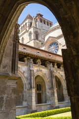 Facade and monument of the city of Cahors in the south-west of the FRANC