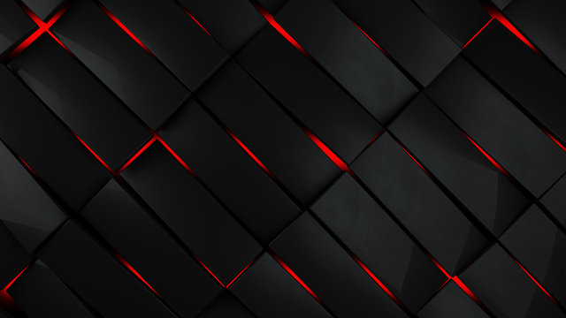 grey and red rectangles modern background 3d render illustration