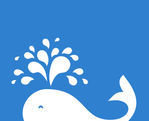 Vector illustration whale on dark background. Abstract original simple illustration for print, web.Vector template Layout for book cover, placards, posters, flyers and banner designs.