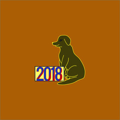 2018 and Dog card
