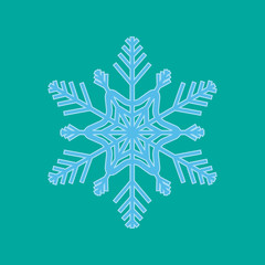 Snowflake blue sign