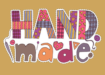 patchwork Hand made lettering