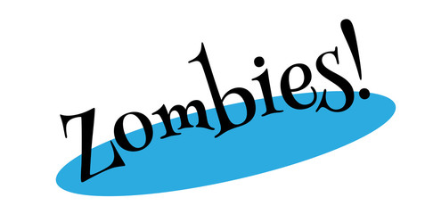 Zombies rubber stamp. Grunge design with dust scratches. Effects can be easily removed for a clean, crisp look. Color is easily changed.
