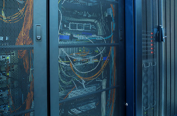 Server Rack With LED Indicator Inside