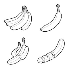 Banana Vector Fruit Cartoon Art