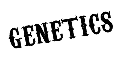 Genetics rubber stamp. Grunge design with dust scratches. Effects can be easily removed for a clean, crisp look. Color is easily changed.