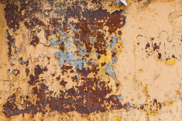 Rusty wall and corrosion wallpaper texture