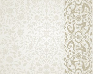 wedding card design, paisley floral pattern , India