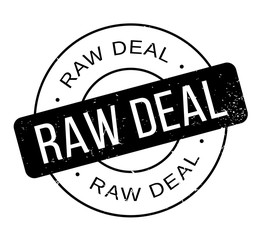 Raw Deal rubber stamp. Grunge design with dust scratches. Effects can be easily removed for a clean, crisp look. Color is easily changed.