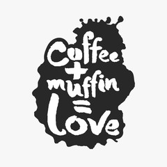 Coffee Plus Muffin Is Love in an Ink Blot