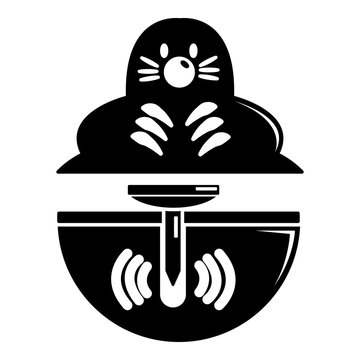 recommend clip art: Mole icon, simple black style