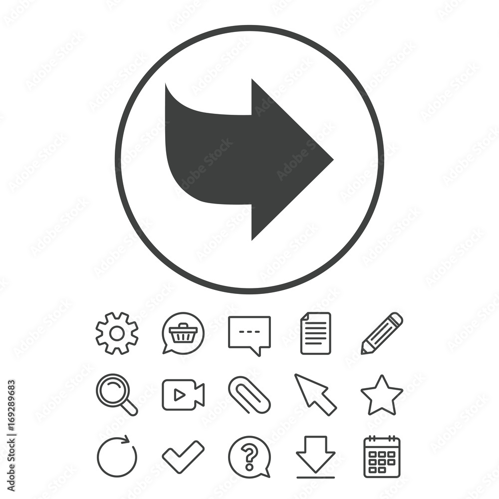 Poster Arrow sign icon. Next button. Navigation symbol.