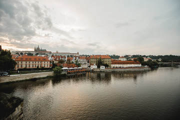 prague town czech republic bridge