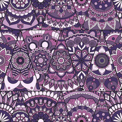 Seamless mandalas pattern. Vintage decorative elements with mandala. Hand drawn mandala background. Islam, Arabic mandala, Indian, mandala ottoman motifs. Perfect for printing on fabric or paper.