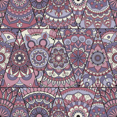 Seamless mandalas pattern. Vintage decorative elements with mandala. Hand drawn mandala background. Islam, Arabic mandala, Indian, mandala ottoman motifs. Perfect for printing on fabric or paper.