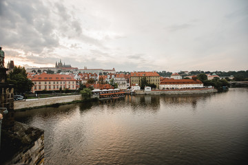 prague town czech republic bridge
