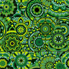 Seamless mandalas pattern. Vintage decorative elements with mandala. Hand drawn mandala background. Islam, Arabic mandala, Indian, mandala ottoman motifs. Perfect for printing on fabric or paper.