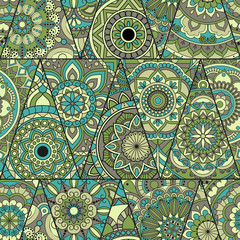 Seamless mandalas pattern. Vintage decorative elements with mandala. Hand drawn mandala background. Islam, Arabic mandala, Indian, mandala ottoman motifs. Perfect for printing on fabric or paper.