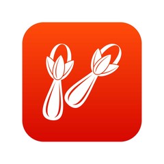 Spice cloves icon digital red