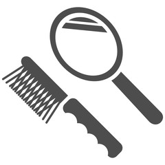 small mirror an hair comb