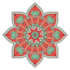 Flower Mandalas. Vintage decorative elements. Oriental pattern, vector illustration. Islam, Arabic, Indian, turkish, pakistan, chinese, ottoman motifs