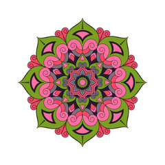 Flower Mandalas. Vintage decorative elements. Oriental pattern, vector illustration. Islam, Arabic, Indian, turkish, pakistan, chinese, ottoman motifs