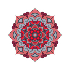 Flower Mandalas. Vintage decorative elements. Oriental pattern, vector illustration. Islam, Arabic, Indian, turkish, pakistan, chinese, ottoman motifs
