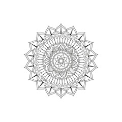 Flower Mandala. Vintage decorative elements. Oriental pattern, vector illustration. Islam, Arabic, Indian, moroccan,spain, turkish, pakistan, chinese, mystic, ottoman motifs. Coloring book page