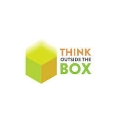 Vector Icon Style Illustration of Think Outside the Box Concept , Imagination, Smart Solution, Creativity and Brainstorm, Isolated Modern Background for Web and Mobile