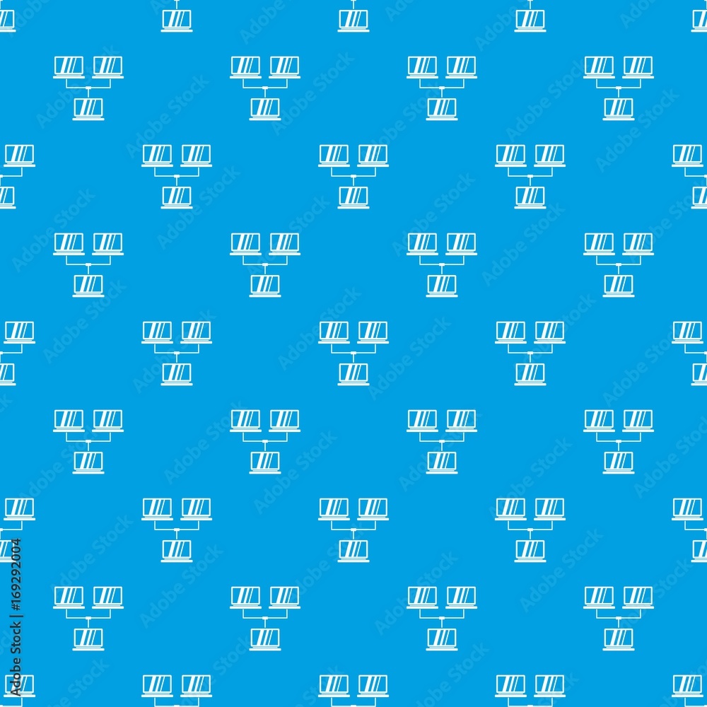 Poster exchange of data between computers pattern seamless blue
