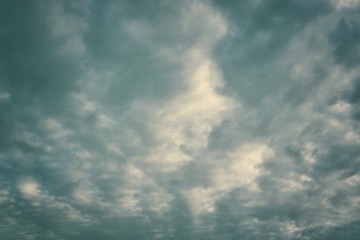 Obraz premium blue sky with big cloud and raincloud, art of nature beautiful